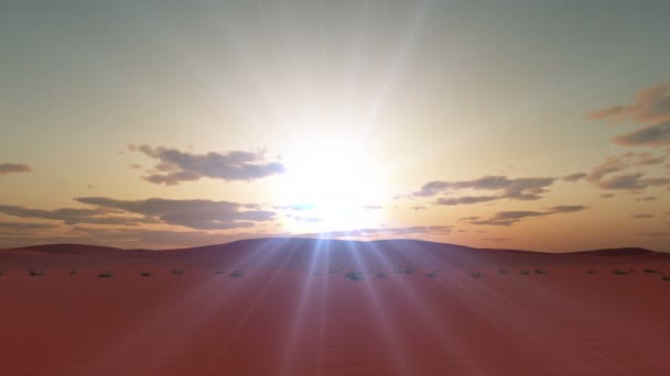 Západ Slunce Nad Saharou Časový Odstup — Stock video