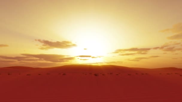 在撒哈拉沙漠上空落日 时间流逝4K — 图库视频影像