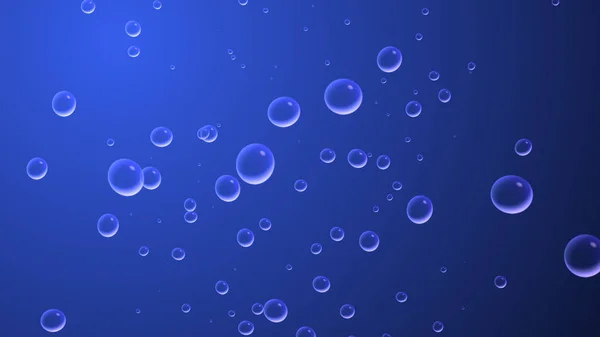 Bubbles Underwater Deep Blue Sea — Stock Photo, Image