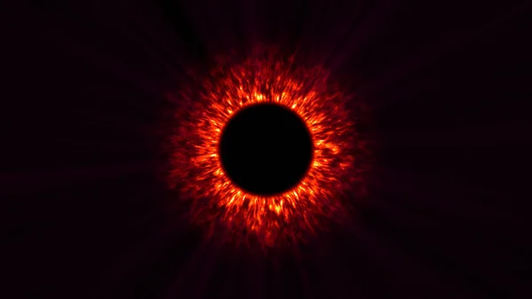 Eclipse Solar Corona Αφηρημένη Φλόγα — Φωτογραφία Αρχείου