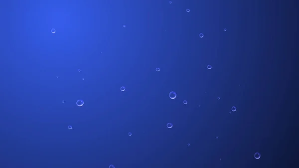 Bubbles underwater in deep blue sea — Stock Photo, Image