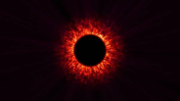 Eclipse Solar Corona αφηρημένη φλόγα — Φωτογραφία Αρχείου