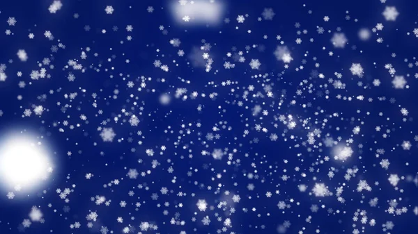 Зимой снежинки падают — стоковое фото