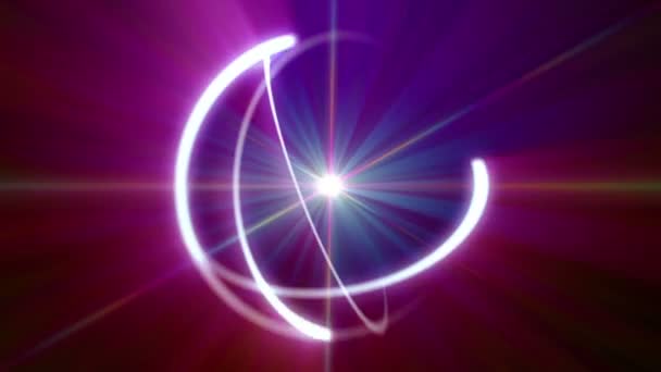 Átomo órbita raio luz abstrato — Vídeo de Stock