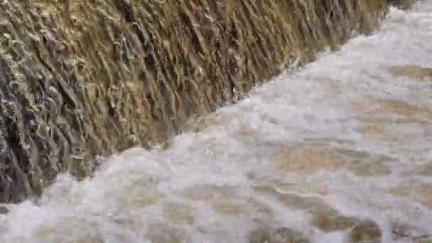 Vodopád řeka kaskáda makro zavřít 4k — Stock video