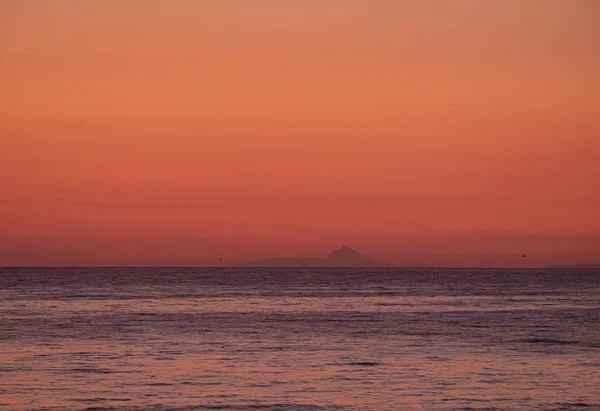 Sun down over sea — Stock Photo, Image