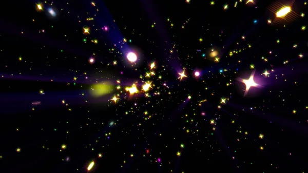 Έγχρωμη έκρηξη αστέρια στο διάστημα — Φωτογραφία Αρχείου