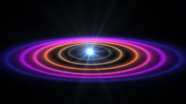 Абстрактные цветные кольца атома — стоковое фото