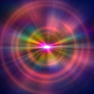 Işık halkalı yuvarlak beton tünel