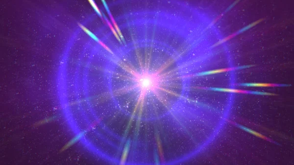 Işık halkalı yuvarlak beton tünel