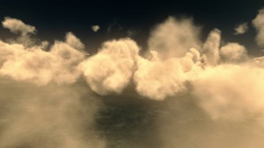 fly above big clouds