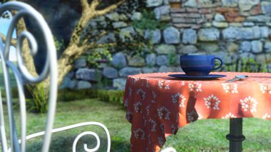 Time to drink tea in natural