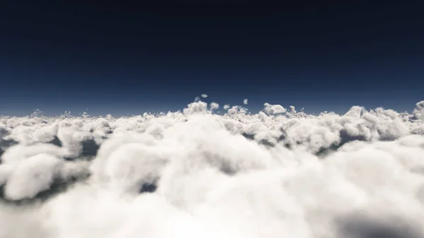 Voar acima de grandes nuvens — Fotografia de Stock