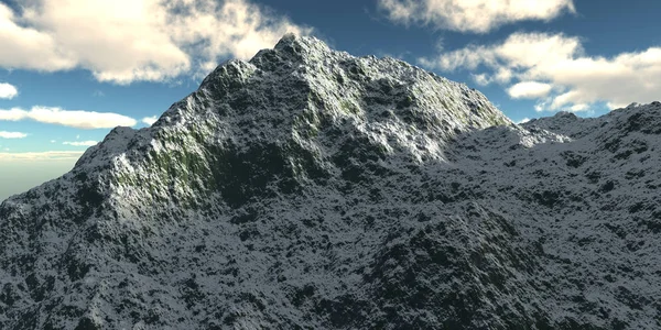Winter high mountains with snow. 3d illustration — Stock Photo, Image