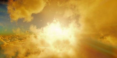 above clouds sun ray sunset