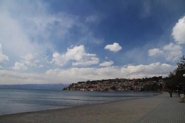 Lago Ohrid en la ciudad — Foto de Stock