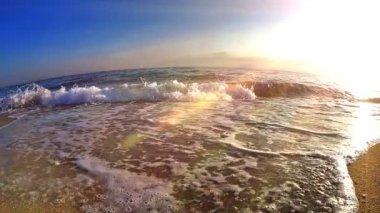 Plaj dalgası makro yavaş çekim