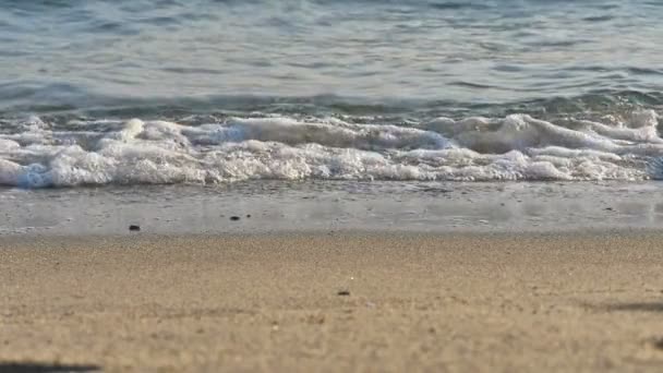 海滩波宏观慢动作 — 图库视频影像