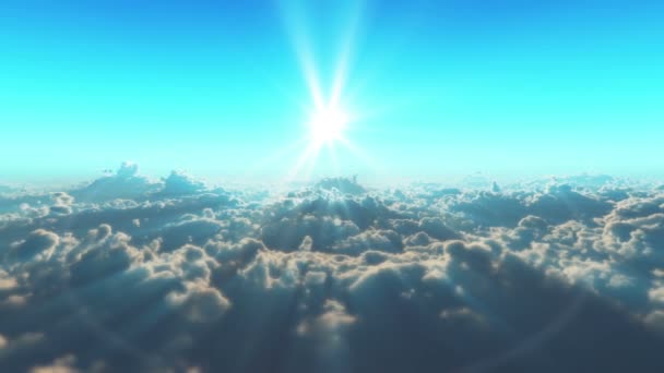 Fly over sunset clouds — Stock Video