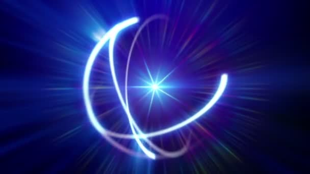 atome orbite rayon lumière abstrait