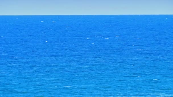 Blue sea infinite horizon 4k — Stock Video