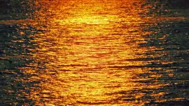 Amanecer dorado mar cámara lenta 4k — Vídeo de stock