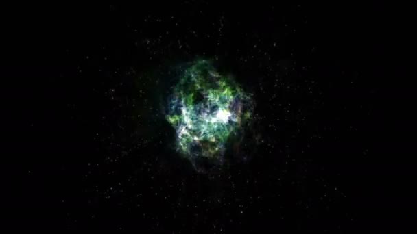 Atom particle color energy ball 4k — Stock Video