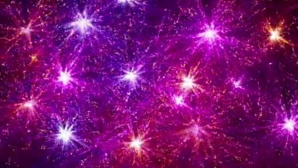 Farbiges Feuerwerk Teilchen Animation 4k — Stockvideo