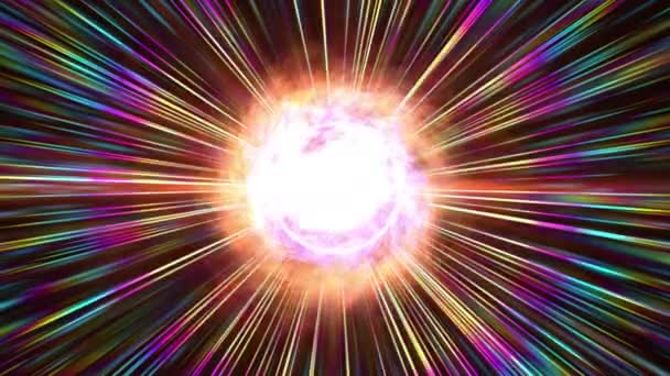 Galaxia energía fuego explosión 4k — Vídeo de stock