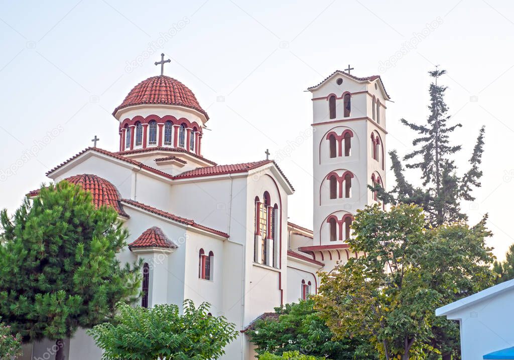 new construction Greek orthodox Church in Paralia