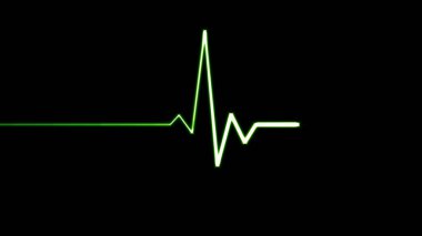 Kalp atışı yeşil çizgi Ekg monitörü
