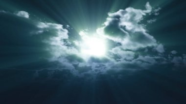 Gece vakti dolunay gökyüzü bulutu, 3 boyutlu resimleme