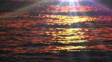 gündoğumu altın deniz yavaş çekim