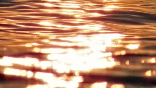 Amanecer dorado mar cámara lenta — Vídeo de stock