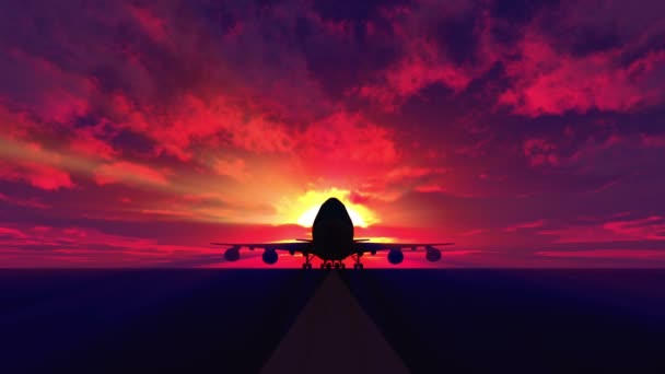 avion atterrissant sur la piste 3d