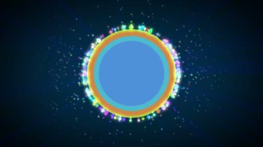 Daireler, parçacık soyut döngü hareketini şablon halkaları