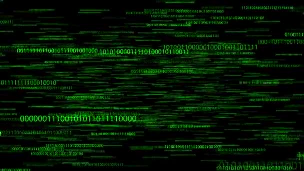 Cod Binary Abstract Background Motion Computer Code — Stock Video