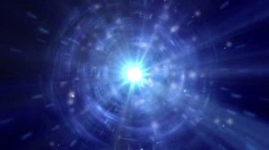 Uzayda dairesel spiral tünel