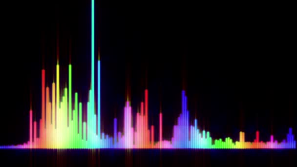 Barra de cores equalizador de áudio digital — Vídeo de Stock