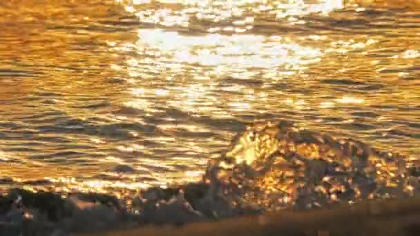 Alba golden sea slow motion 4k — Video Stock