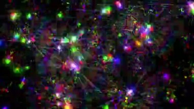Renkli havai fişek parçacıkları canlandırma 4k