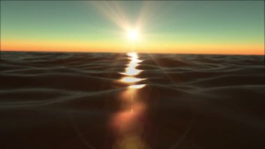 Gün batımı ışığı açık deniz makrosu 4k