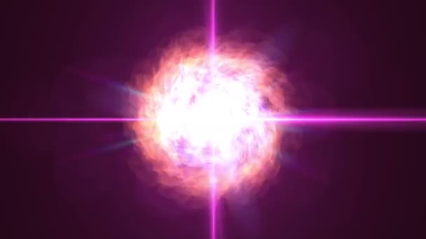 Galassia energia esplosione di fuoco 4k — Video Stock