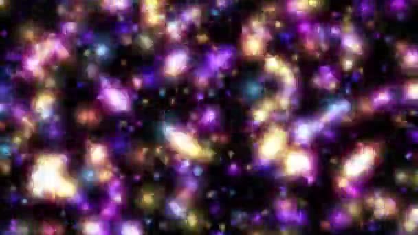 Couleur étoiles feux d'artifice scintillement 4k — Video