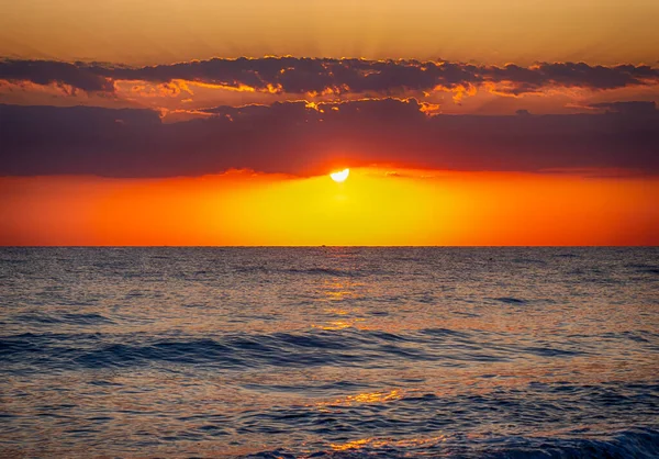 Lever Soleil Sur Mer Plage — Photo