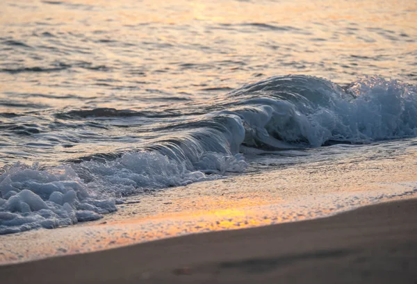 Onda Splash Mar Praia Macro Close — Fotografia de Stock