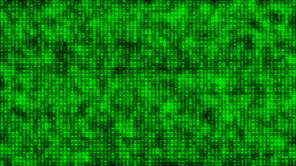 Matriz Dados Código Binário Verde Resumo Ilustração Fundo — Fotografia de Stock