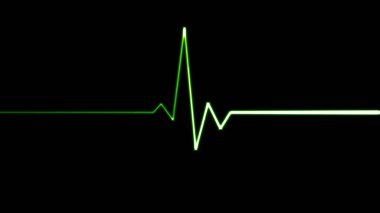 Kalp atışı yeşil çizgi Ekg monitörü
