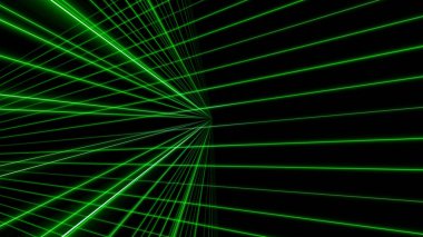 3d yeşil çizgi lazer arkaplan, 3d illüstrasyon oluşturucu