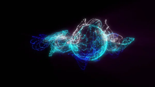 Nebulosa Partículas Espaciais Abstrato Colorido — Fotografia de Stock
